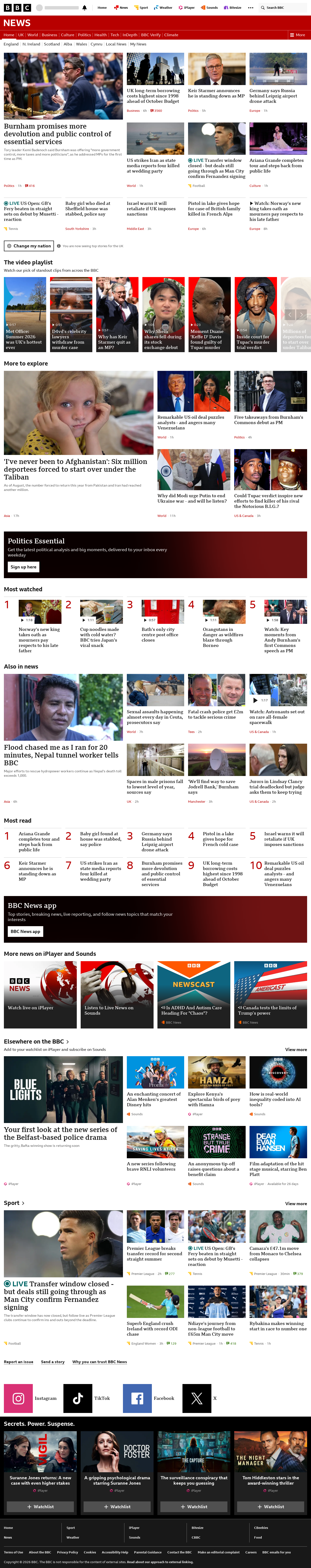 BBC News snapshot from Wednesday, 2 September 2026 at 00:00