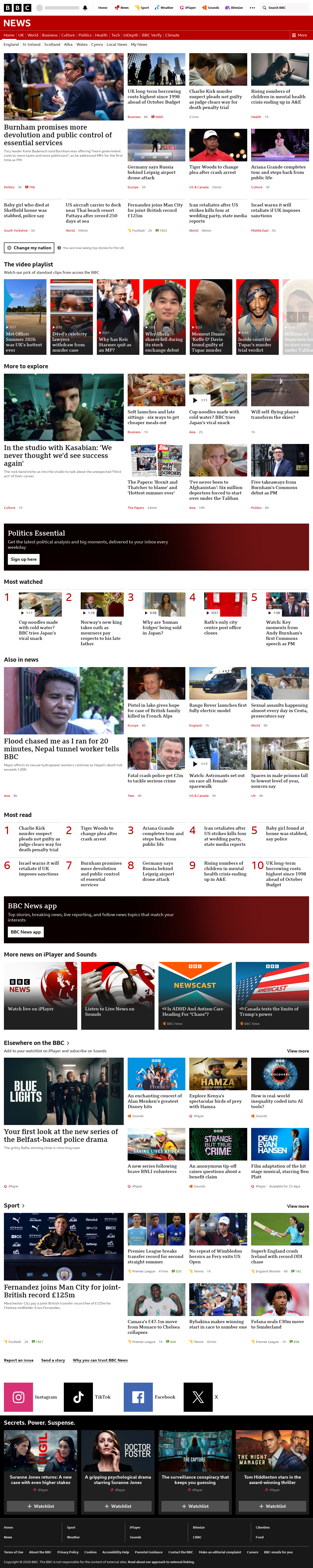 BBC News snapshot from Wednesday, 2 September 2026 at 02:00