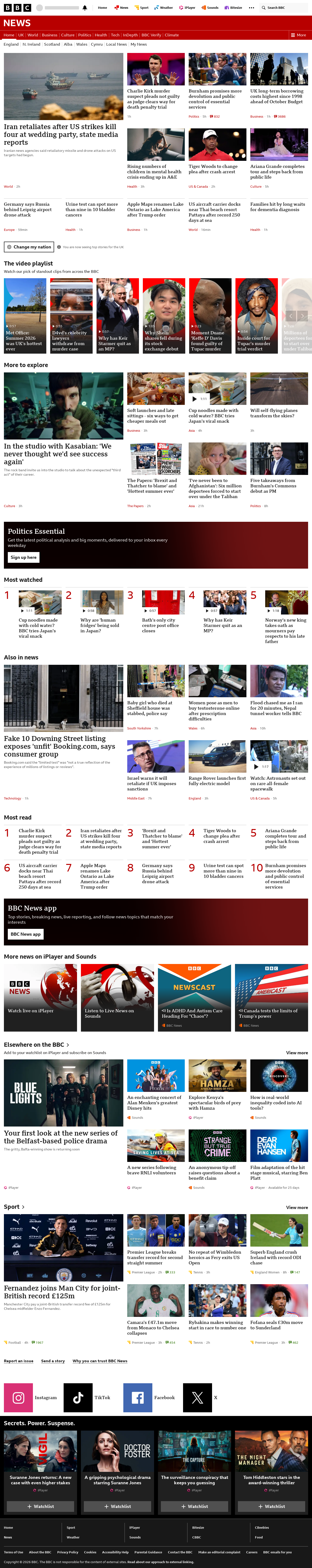 BBC News snapshot from Wednesday, 2 September 2026 at 04:00