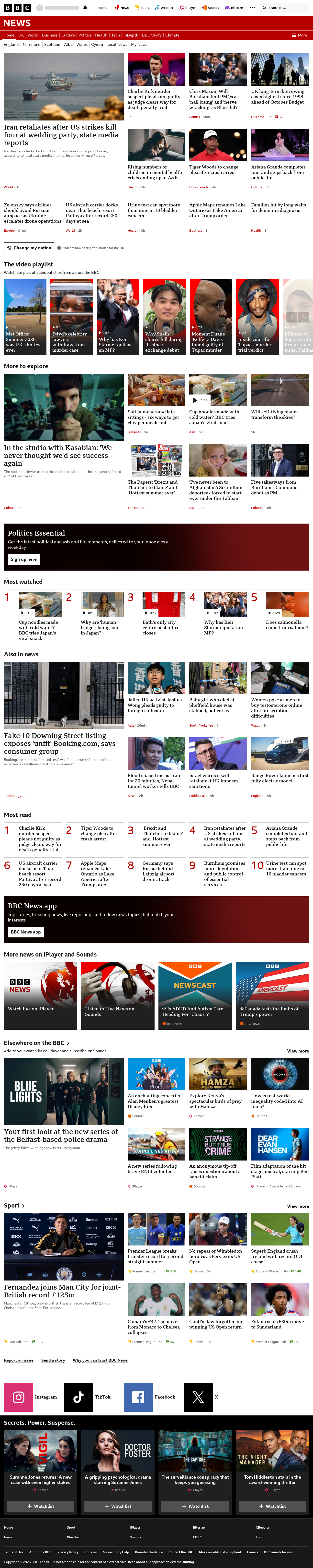 BBC News snapshot from Wednesday, 2 September 2026 at 06:00