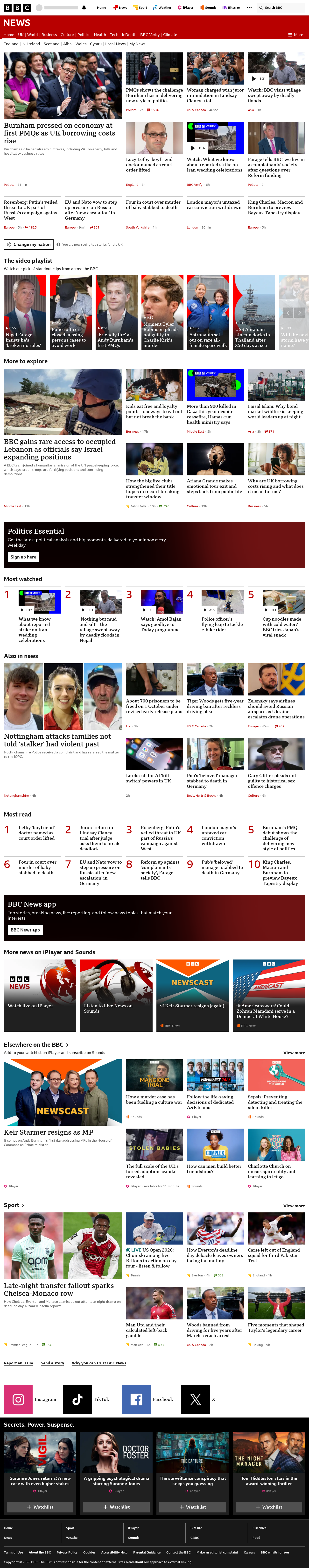 BBC News snapshot from Wednesday, 2 September 2026 at 18:00