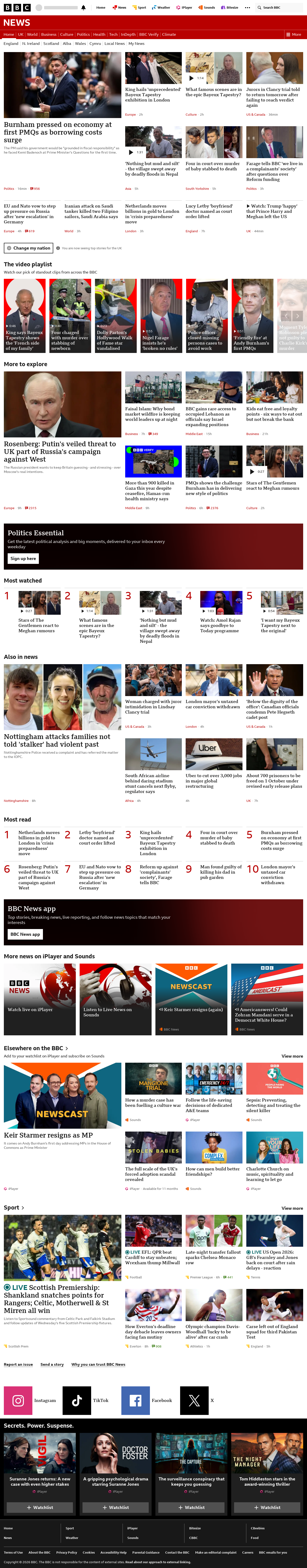 BBC News snapshot from Wednesday, 2 September 2026 at 22:00