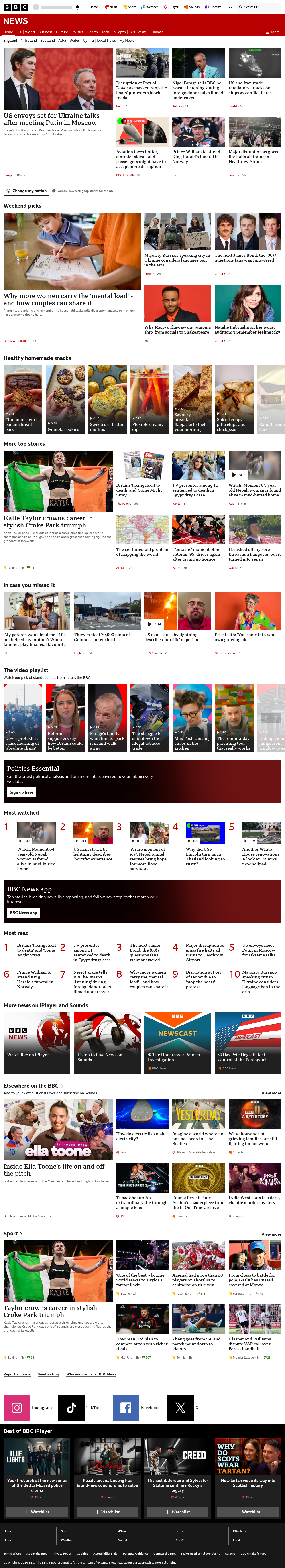 BBC News snapshot from Sunday, 6 September 2026 at 04:00