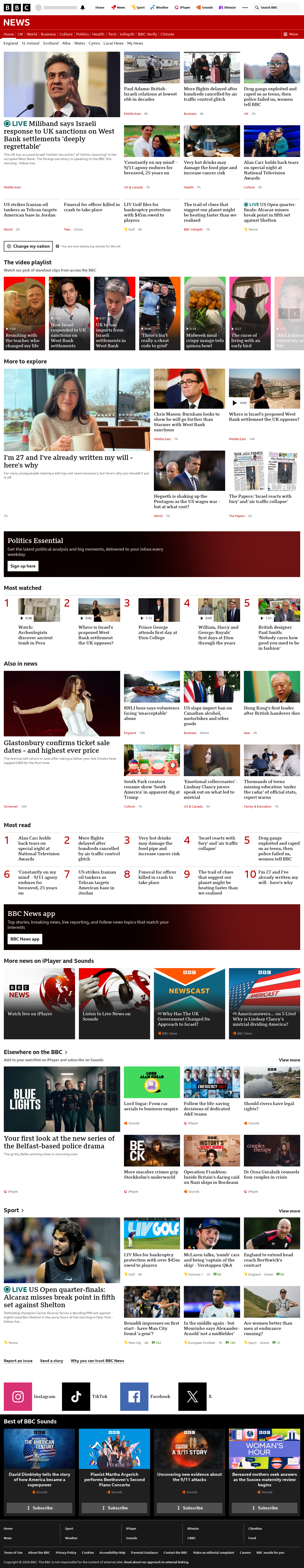 BBC News snapshot from Wednesday, 9 September 2026 at 08:00