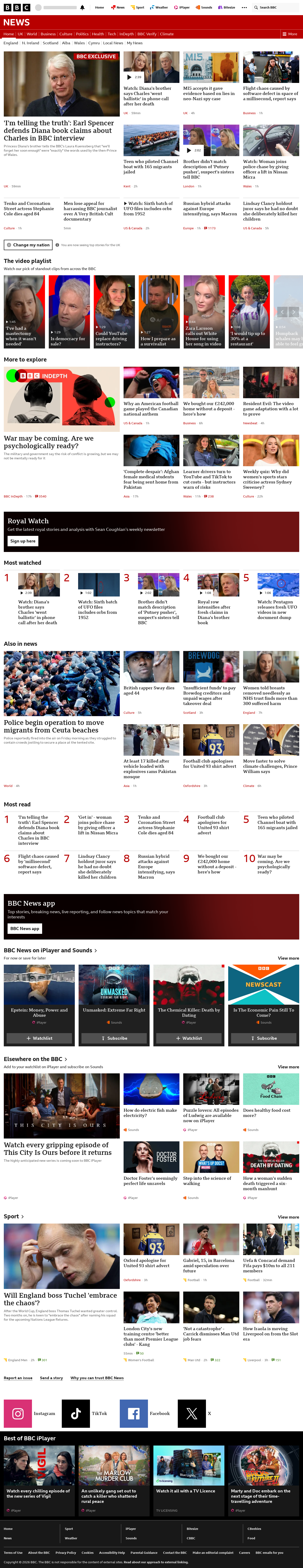 BBC News snapshot from Friday, 18 September 2026 at 18:00