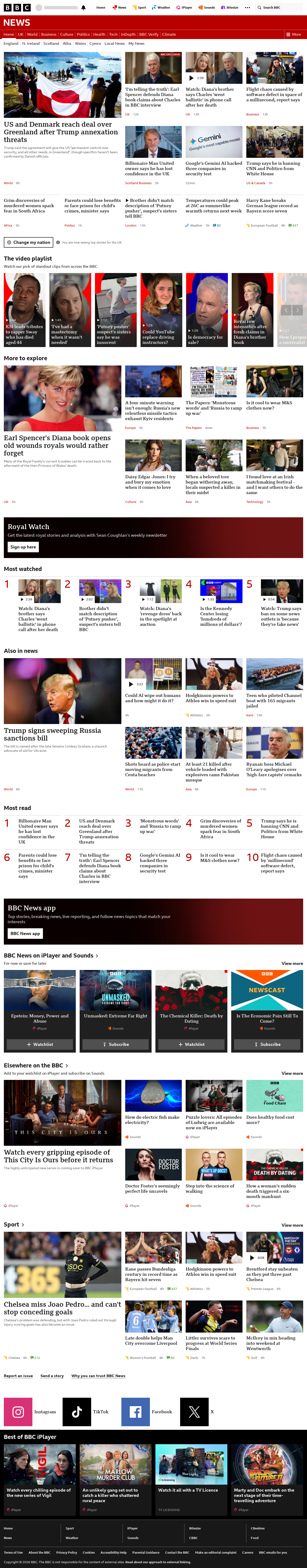 BBC News snapshot from Saturday, 19 September 2026 at 06:00