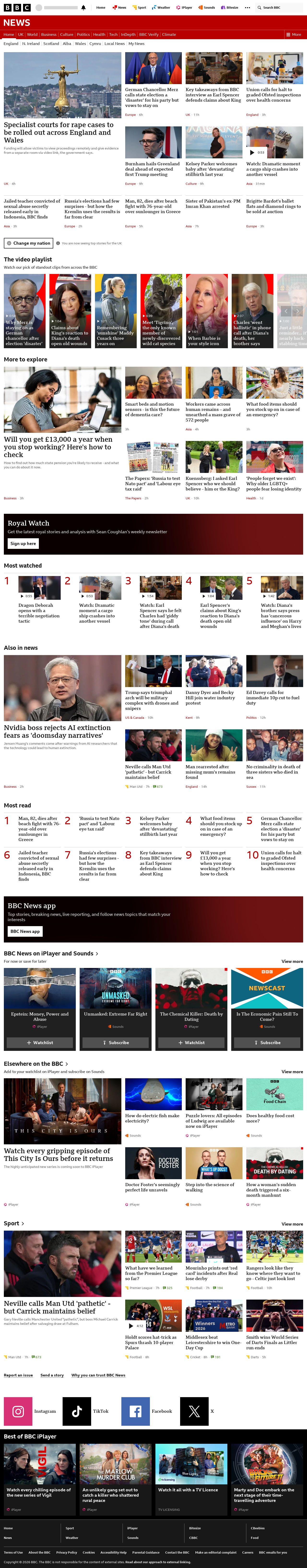 BBC News snapshot from Monday, 21 September 2026 at 04:00