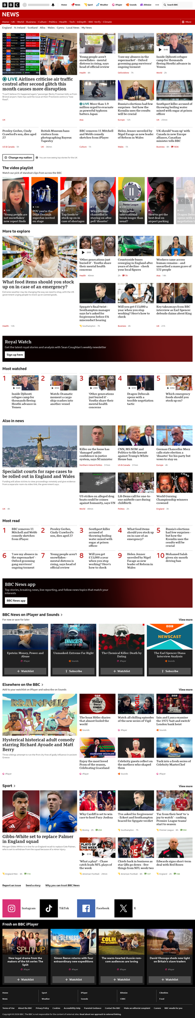 BBC News snapshot from 21 Sept 2026, 14:00