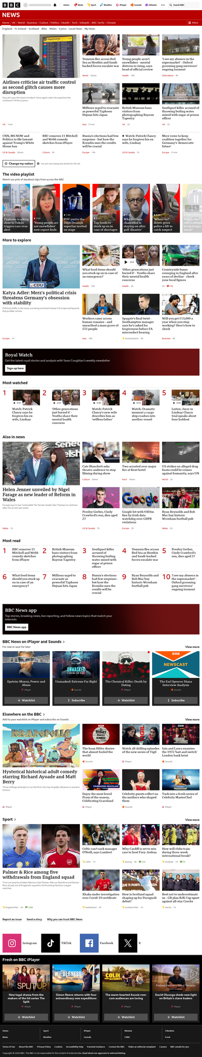BBC News snapshot from 21 Sept 2026, 16:00