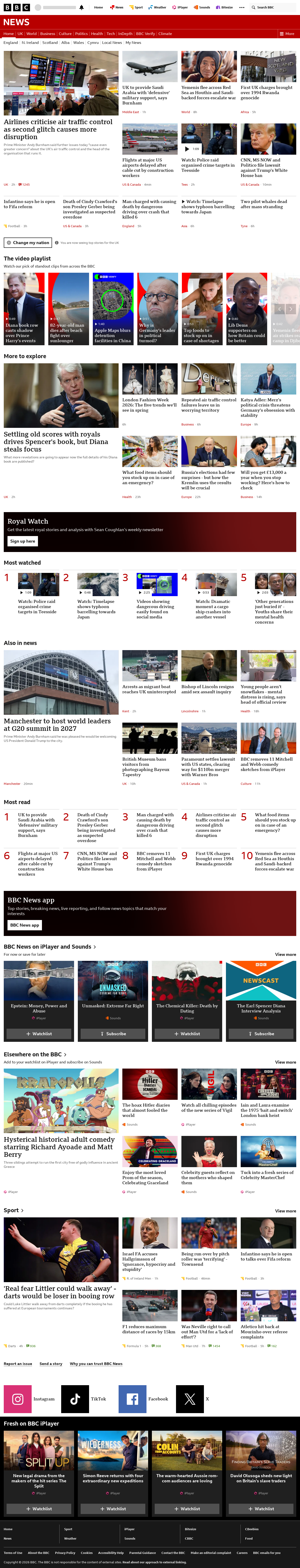 BBC News snapshot from Tuesday, 22 September 2026 at 00:00