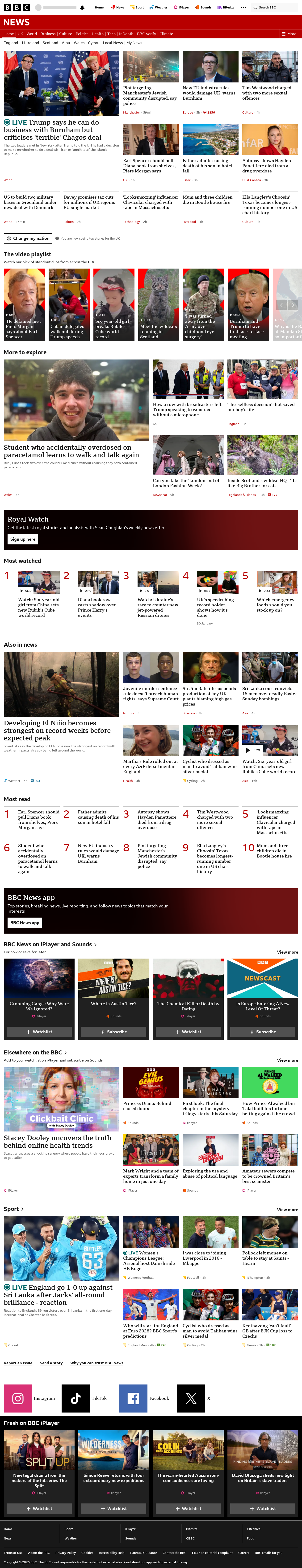 BBC News snapshot from Tuesday, 22 September 2026 at 20:00