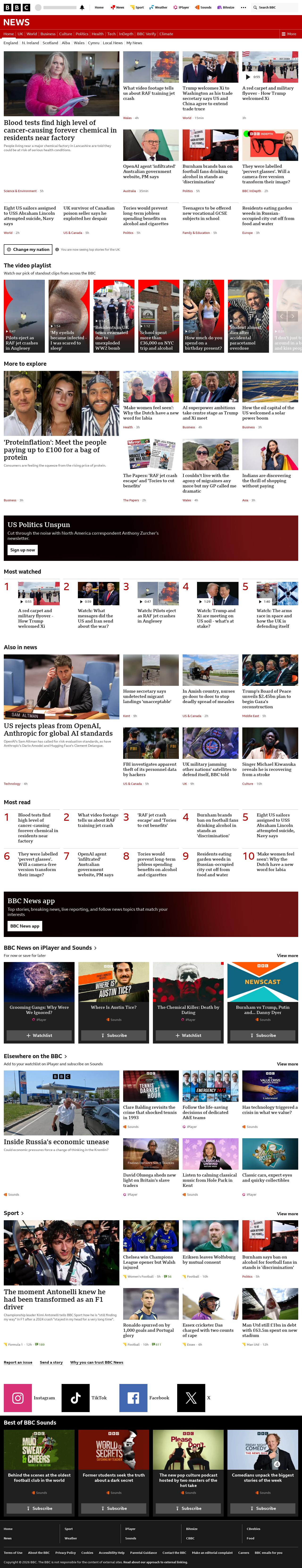 BBC News snapshot from Thursday, 24 September 2026 at 04:00