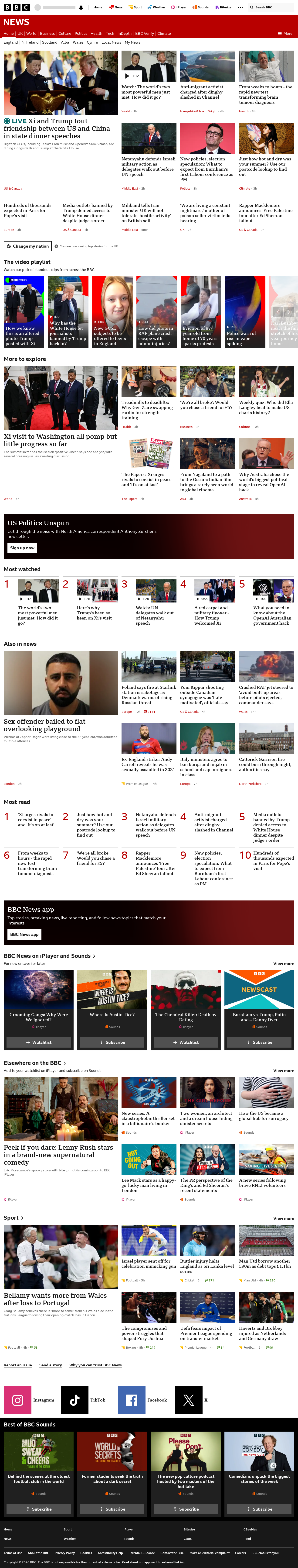 BBC News snapshot from Friday, 25 September 2026 at 04:00