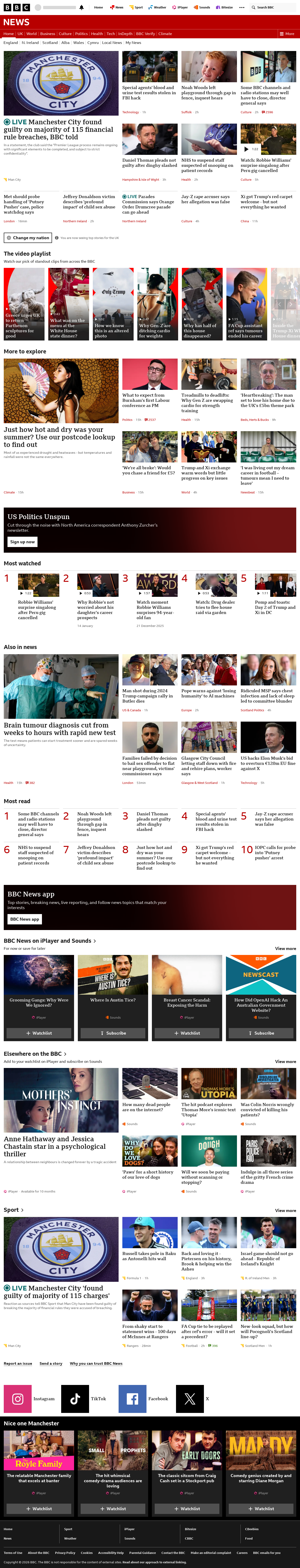 BBC News snapshot from Friday, 25 September 2026 at 16:00