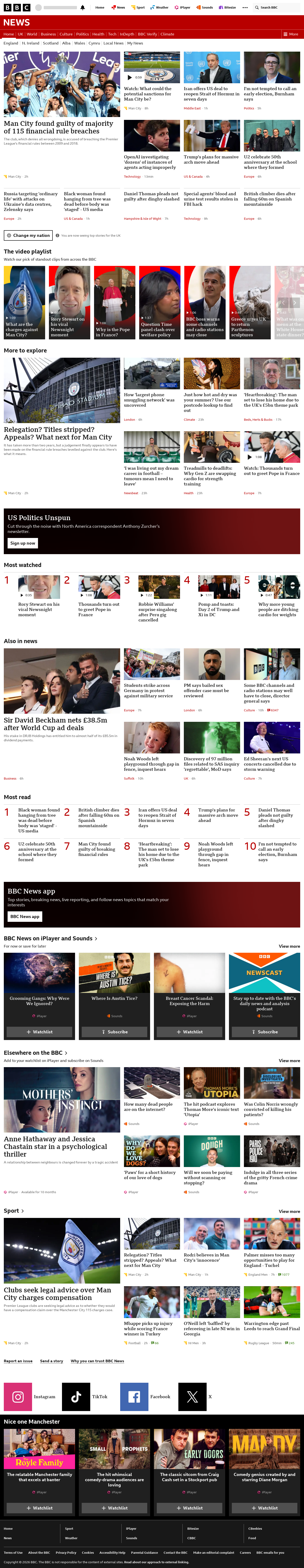 BBC News snapshot from Saturday, 26 September 2026 at 00:00