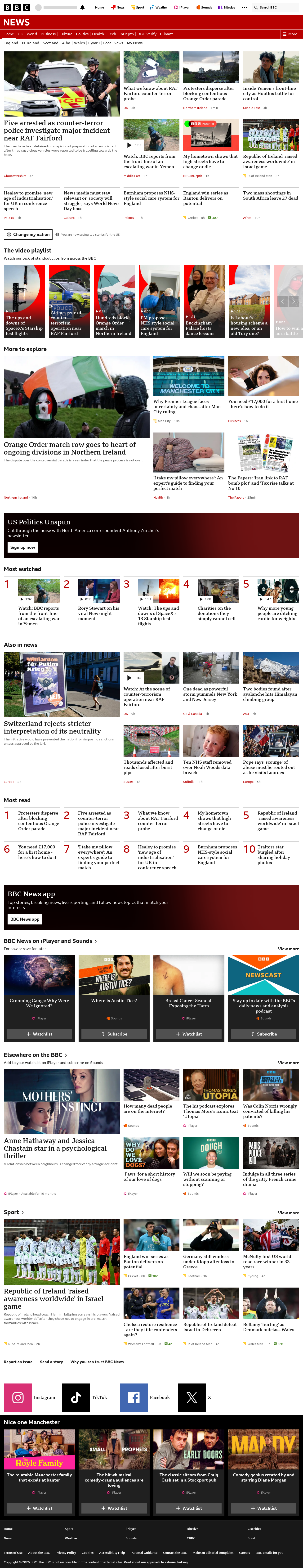 BBC News snapshot from Monday, 28 September 2026 at 02:00