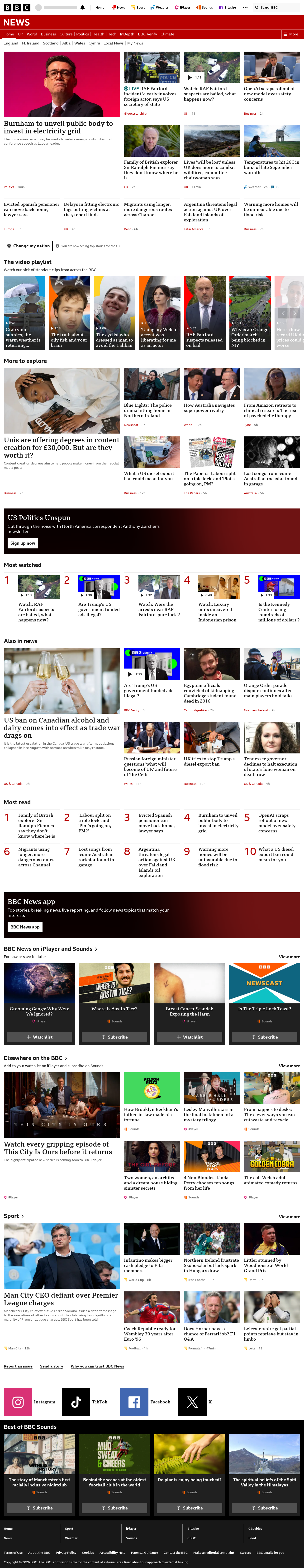 BBC News snapshot from Tuesday, 29 September 2026 at 08:00