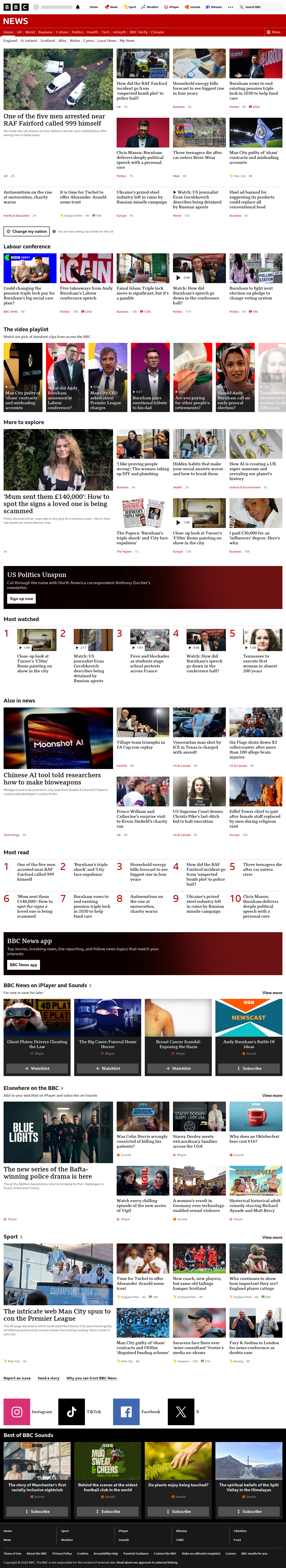 BBC News snapshot from Wednesday, 30 September 2026 at 04:00