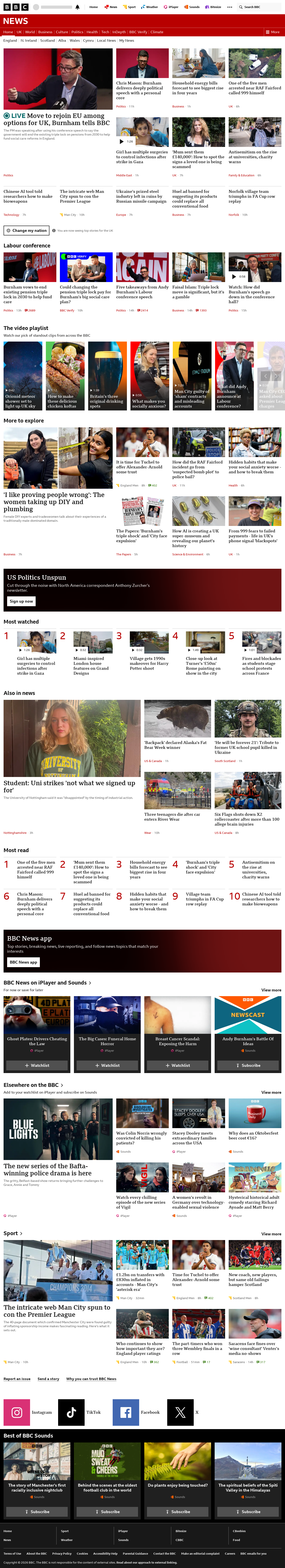 BBC News snapshot from Wednesday, 30 September 2026 at 08:00