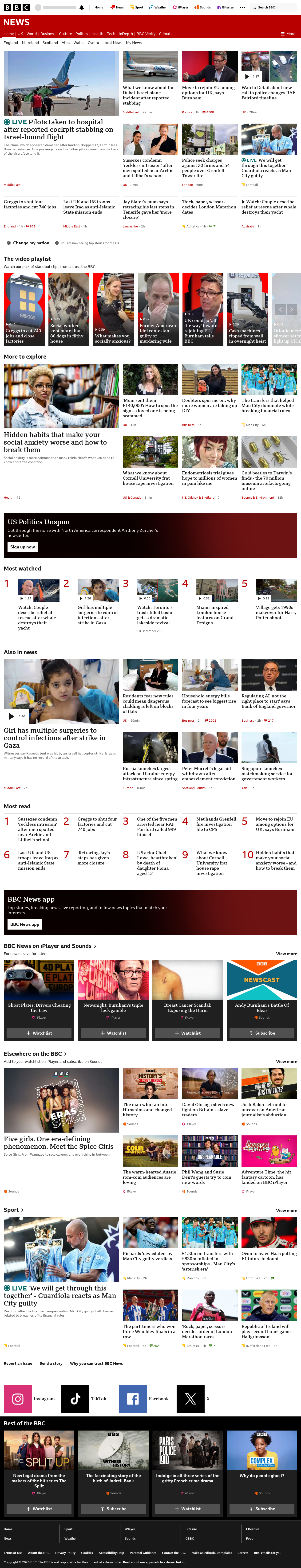 BBC News snapshot from Wednesday, 30 September 2026 at 14:00
