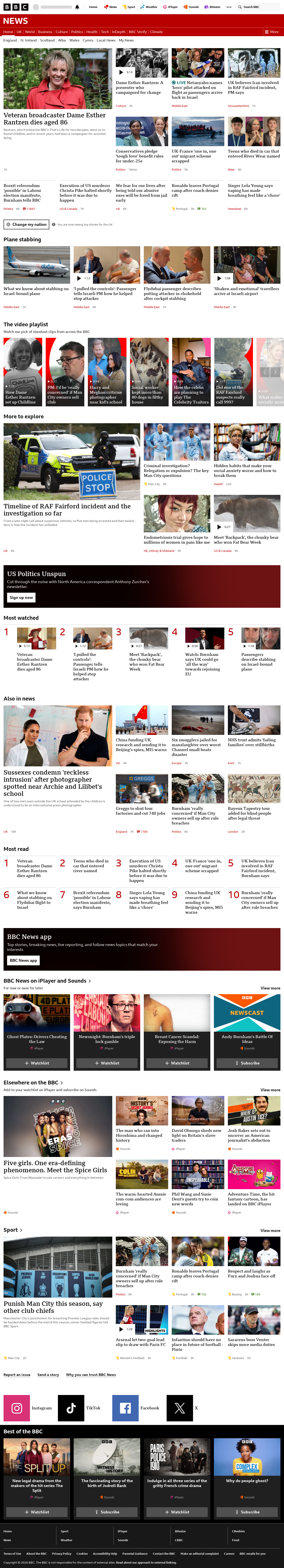 BBC News snapshot from Thursday, 1 October 2026 at 00:00