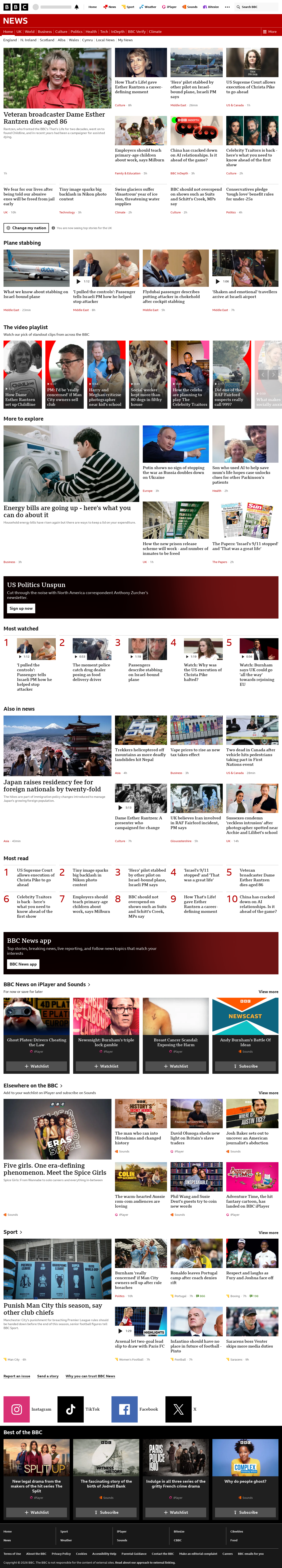 BBC News snapshot from Thursday, 1 October 2026 at 04:00