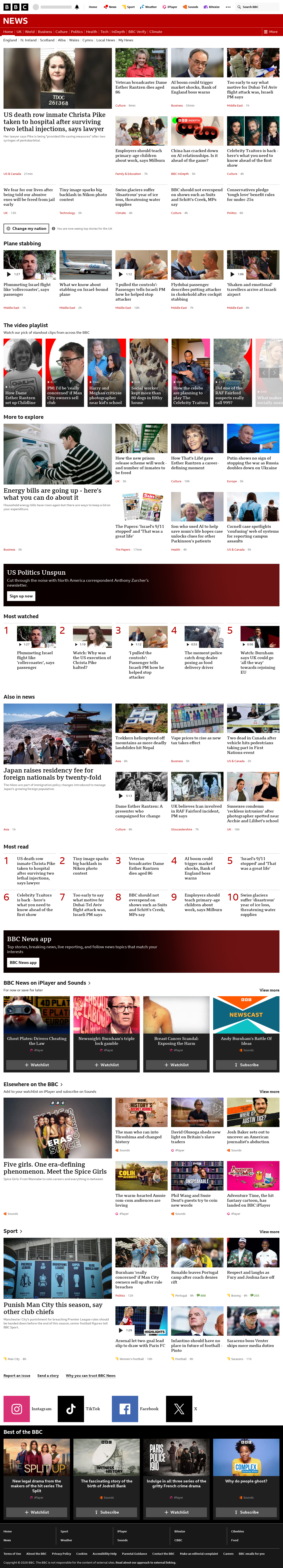 BBC News snapshot from Thursday, 1 October 2026 at 06:00