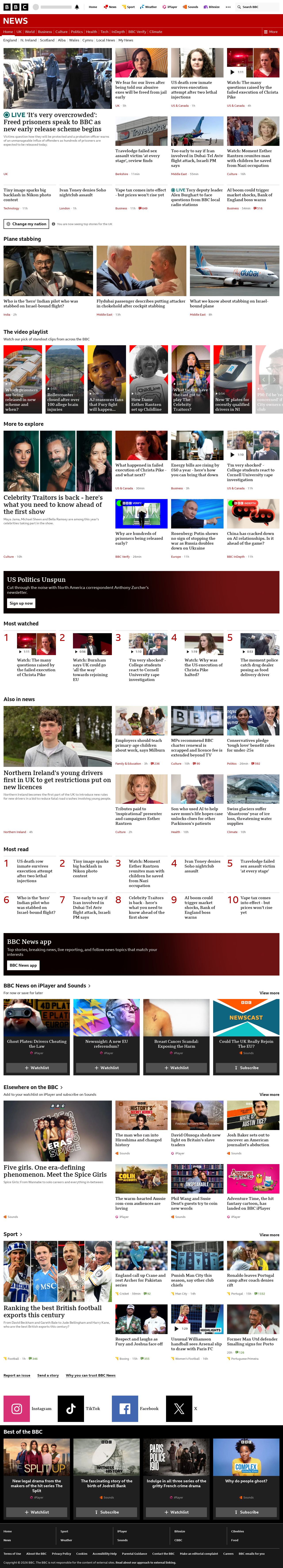 BBC News snapshot from Thursday, 1 October 2026 at 12:00