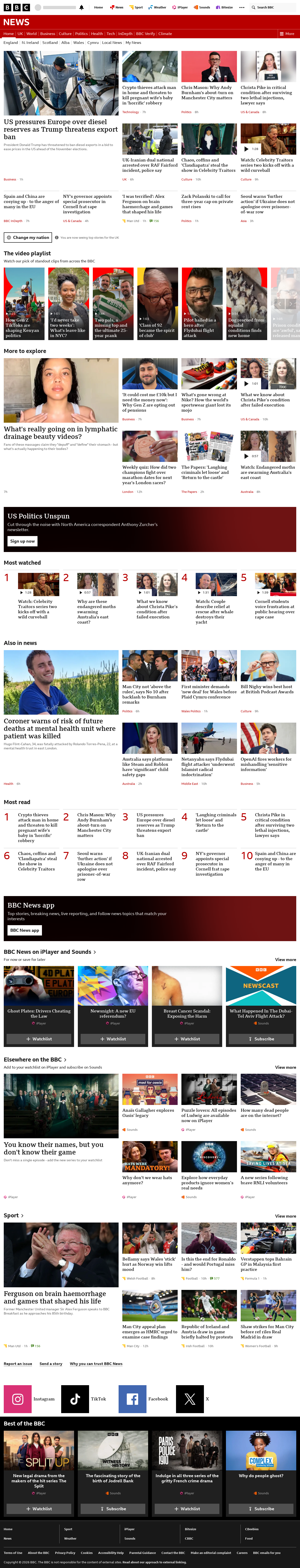 BBC News snapshot from Friday, 2 October 2026 at 08:00