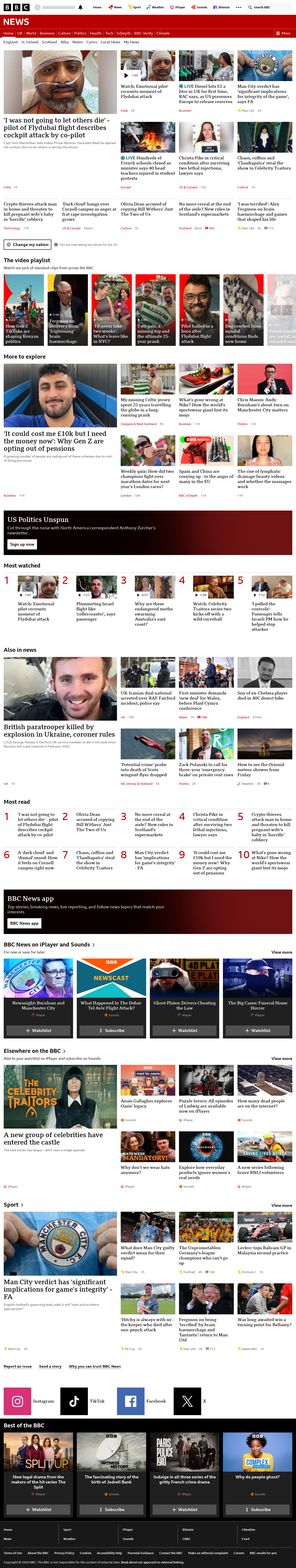 BBC News snapshot from Friday, 2 October 2026 at 12:00