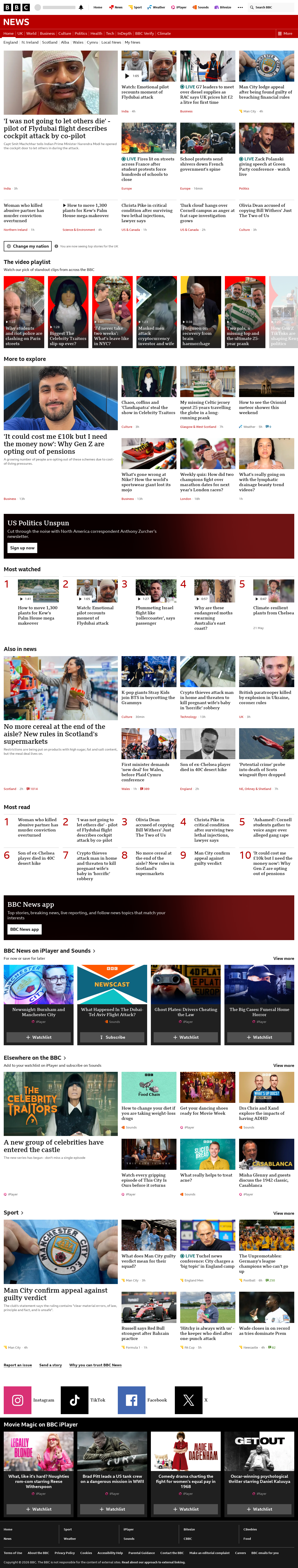 BBC News snapshot from Friday, 2 October 2026 at 14:00