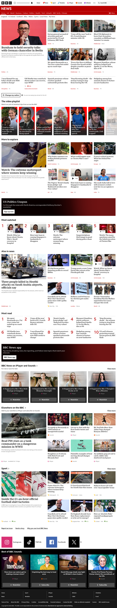 BBC News snapshot from 8 Oct 2026, 08:00