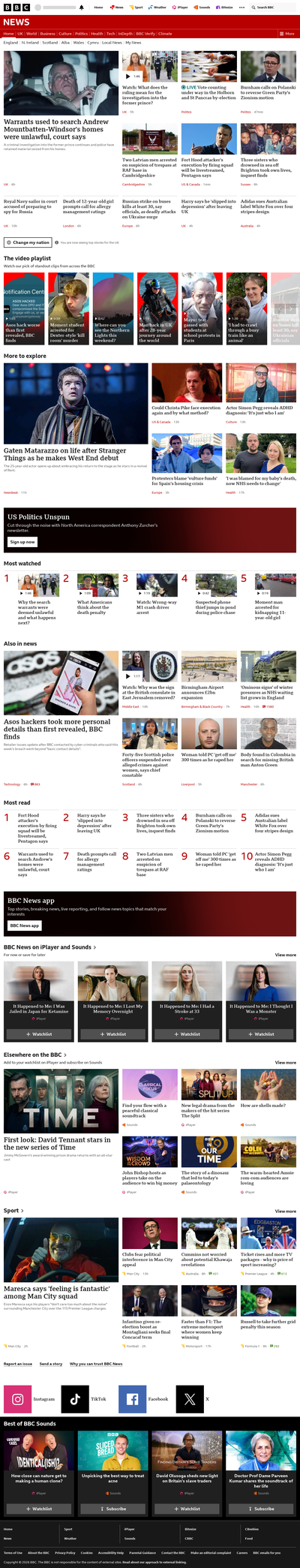 BBC News snapshot from 9 Oct 2026, 00:00