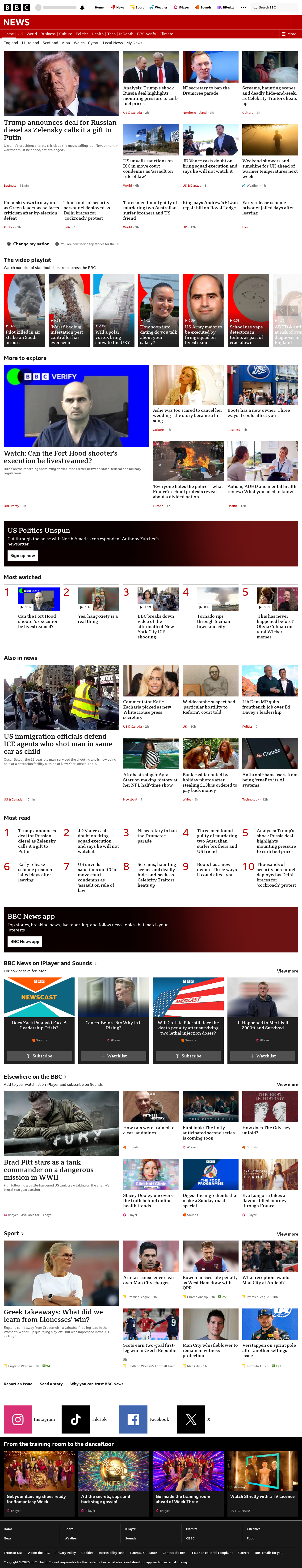 BBC News snapshot from Saturday, 10 October 2026 at 02:00