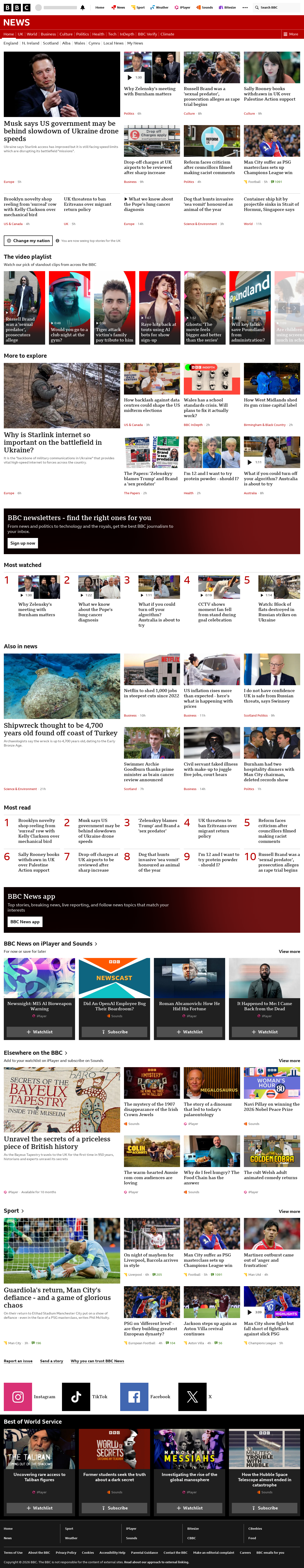 BBC News snapshot from Thursday, 15 October 2026 at 04:00