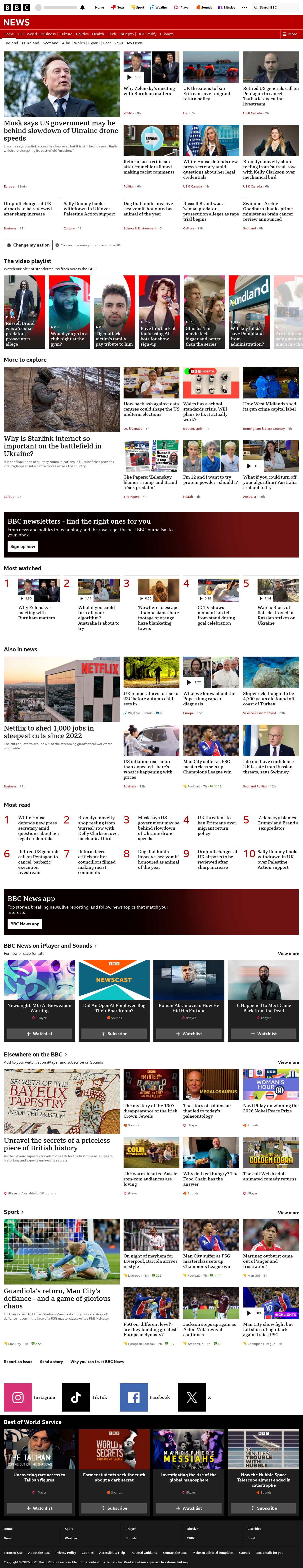 BBC News snapshot from Thursday, 15 October 2026 at 06:00