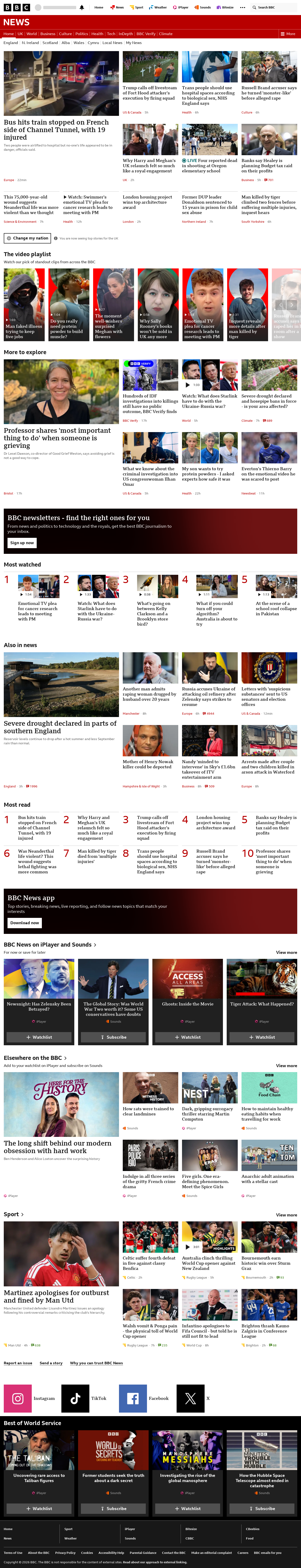 BBC News snapshot from Friday, 16 October 2026 at 00:00