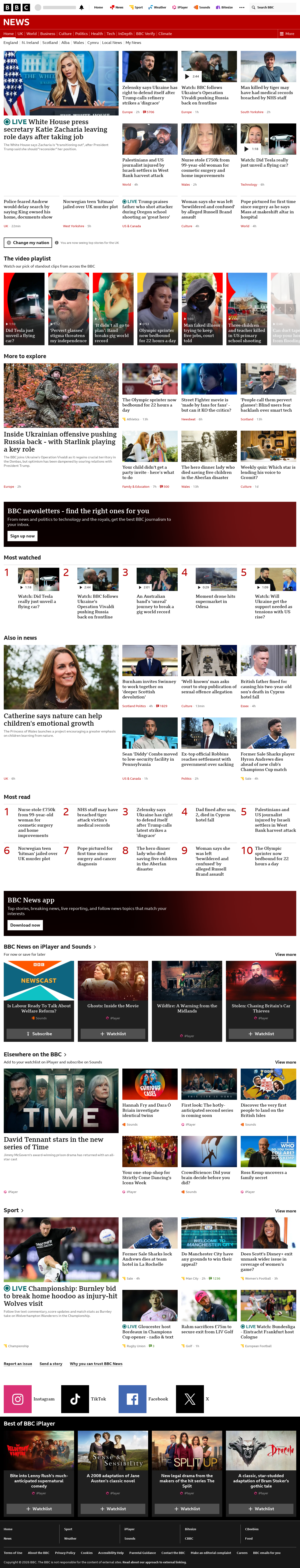 BBC News snapshot from Friday, 16 October 2026 at 20:00