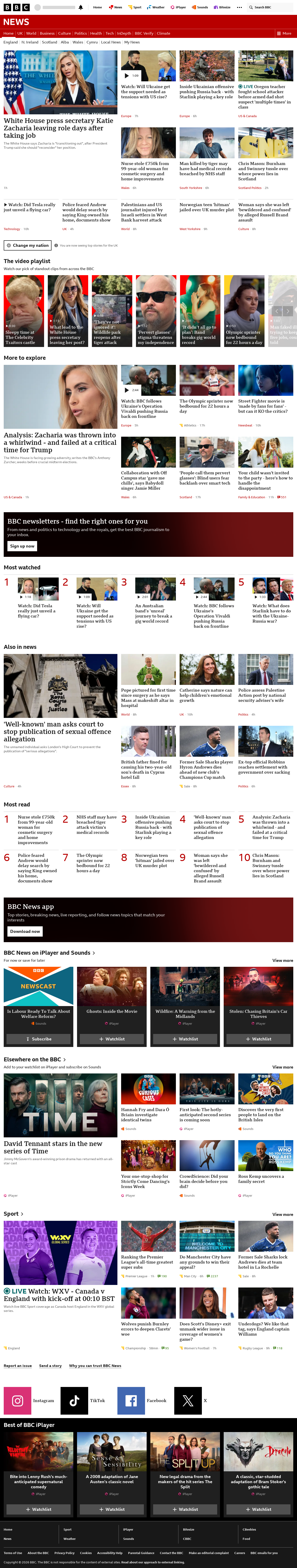 BBC News snapshot from Saturday, 17 October 2026 at 00:00