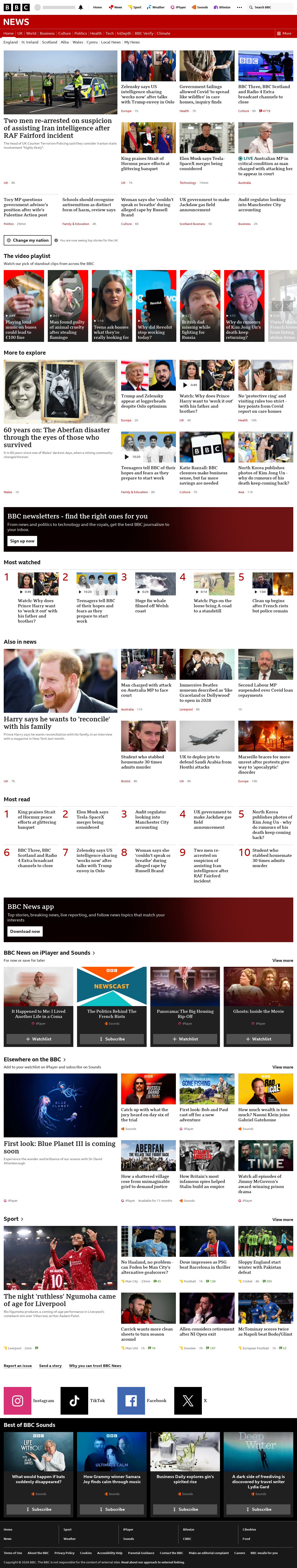 BBC News snapshot from Wednesday, 21 October 2026 at 00:00