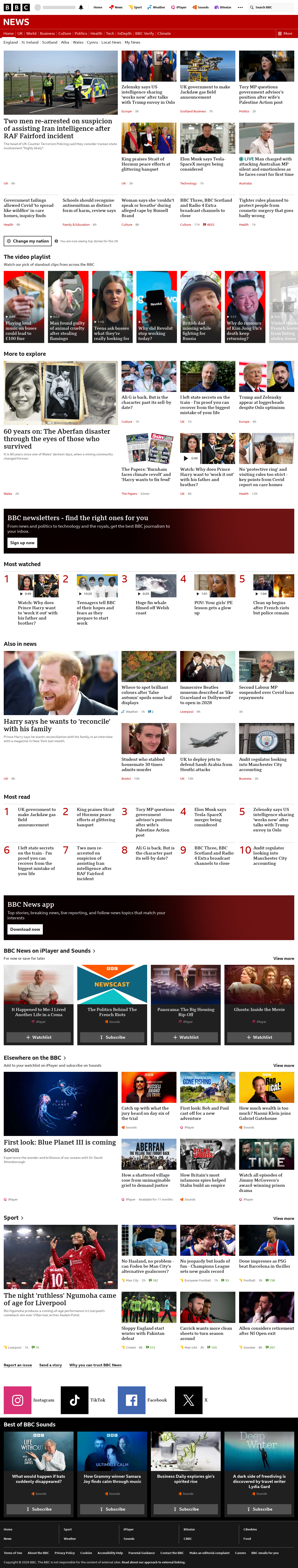 BBC News snapshot from Wednesday, 21 October 2026 at 02:00