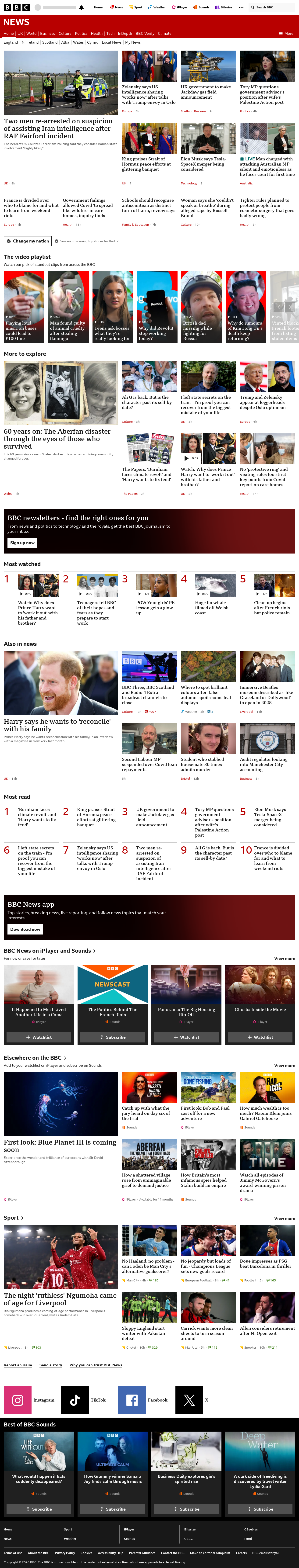 BBC News snapshot from Wednesday, 21 October 2026 at 04:00