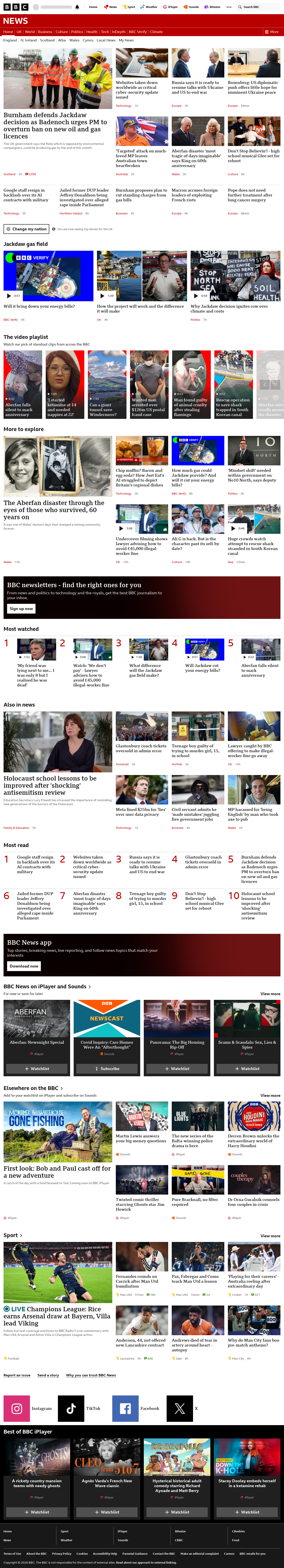 BBC News snapshot from Wednesday, 21 October 2026 at 22:00